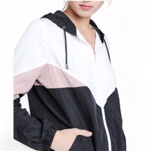 Love Tree Lightweight Color-blocker Hooded Windbreaker Size Large